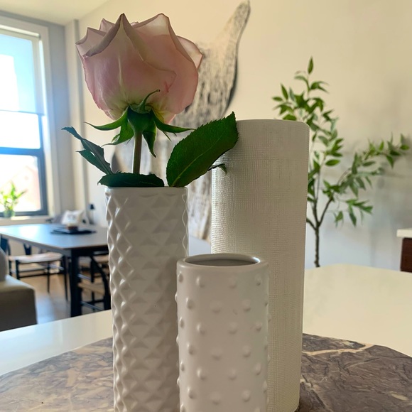 CB2 Accents Cb2 White Mini Bud Vases Set Of Three Poshmark